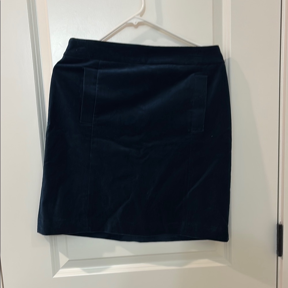 Dark blue velvet business skirt from Ann Taylor